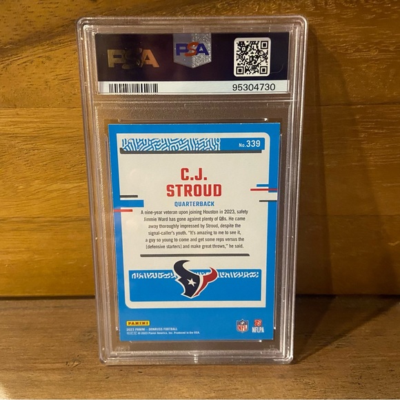 PSA Graded CJ Stroud Donruss Rated Rookie 9 - Picture 2 of 2